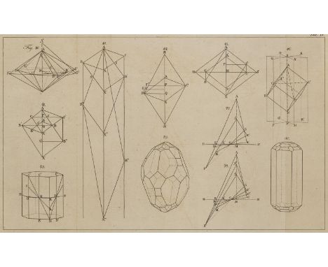 Geologie - Mineralogie - - Friedrich Mohs. Grund-Riß der Mineralogie. 2 Bde. Mit 15 gefalt. gestoch. Tafeln. Dresden, Arnoldi