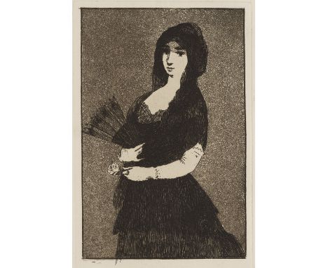 Manet, Édouard - - Sonnets et eaux fortes. Mit 42 Radierungen von 42 Künstlern. Paris, Alphonse Lemerre, 1868. 3 Bll., 42 Taf