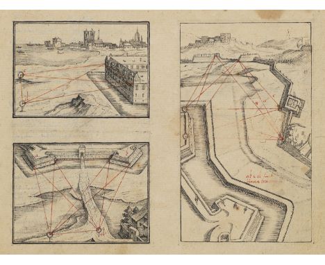 Architektur - - Graphices. Erster Theil von der Grammica. Manuskript mit 45 (4 ganzseitigen, 7 etwa halbseit.) feinen Origina