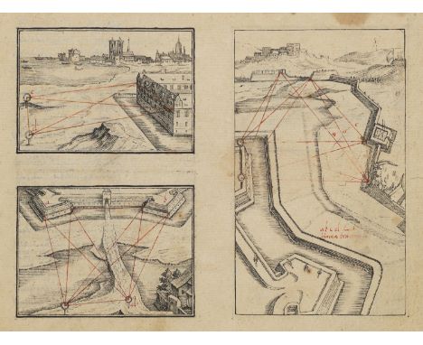 Architektur - - Graphices. Erster Theil von der Grammica. Manuskript mit 45 (4 ganzseitigen, 7 etwa halbseit.) feinen Origina