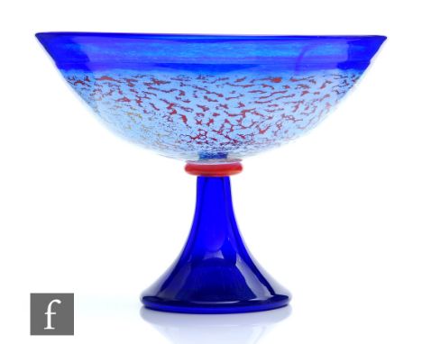 A 20th Century Kosta Boda Heliopora glass tazza, designed by Kjell Engman from the Artist Collection series, numbered&nbsp;59