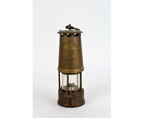 Miners lamp, 'The Protector Lamp &amp; Lighting Co. Ltd.', makers Eccles, 22.5cm high