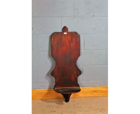 Tall mahogany wall bracket, with rounded shelf, 104cm&nbsp;