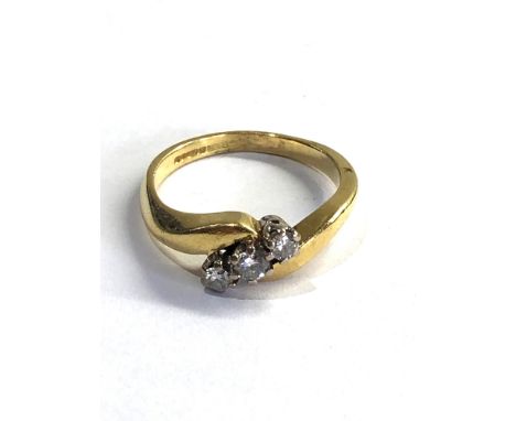 18ct gold diamond ring 0.25ct diamonds weight 4.3g 