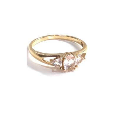 9ct gold stone set dress ring weight 1.6g 