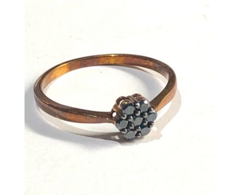 9ct treated blue diamond ring 