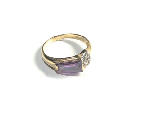 14ct amethyst dress ring 3.1g 