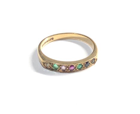 9ct gem set ring 2.1g 
