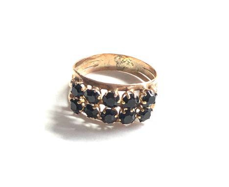 9ct Vintage stone set dress ring 2.6g 