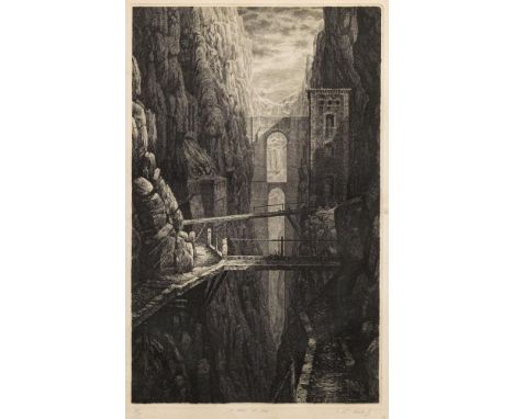 * Gerard Trignac [b.1955]-Le Defile Des Fous,:-etching, signed and dated '86inscribed and numbered 33/100image 37 x 23cm, tog