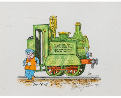 * Peter Firmin [1928-2018]-IVOR the ENGINE',:-signed and dated '95, inscribed 'for Griff'pen, ink and watercolour drawing, 12