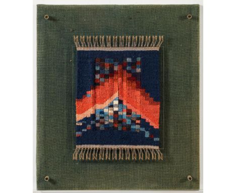 * Bobbie Cox [1930-2018]-Pieces of Darkness; Santineketan, Daytime Series, Indian Journey,:- woollen tapestry in bespoke pers