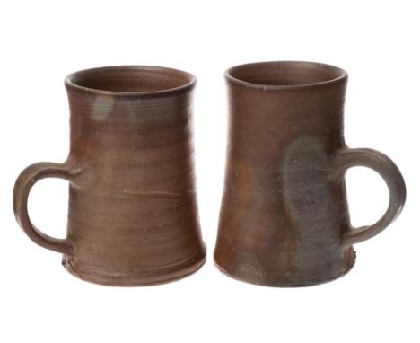 *Sakakibara Kiyoto (b.1941) a group of 'Bizen' stoneware: comprising a plate, flower vase of cylindrical form, a vase of shou