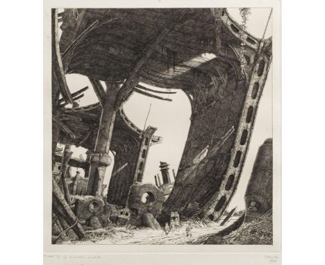 * Philippe Mohlitz [1941-2019]-Le Nouveau Monde,:- etching, signed and dated 1990inscribed and numbered 1/5image 27 x 25cm, t
