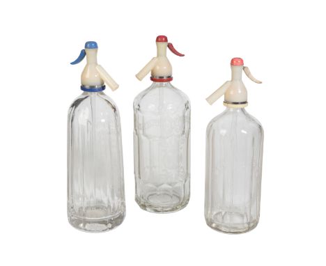 A CANTRELL &amp; COCHRANE VINTAGE SODA SIPHON measuring 32cm high, and two further vintage soda siphons (3)