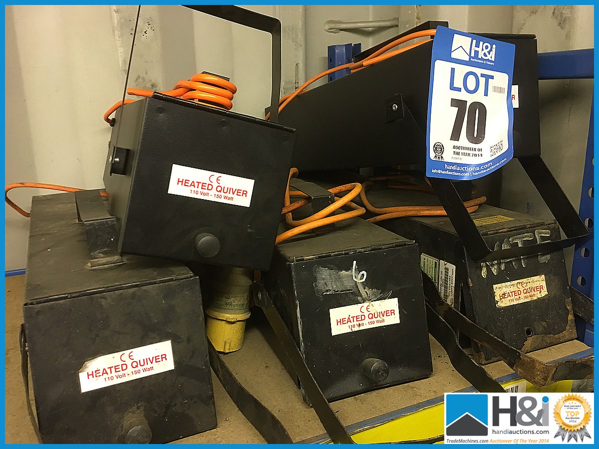 Five welding rod heater's 110v. No VAT on this lot except on the buyers