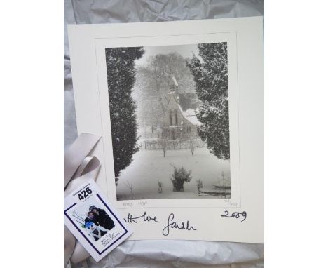 A signed print of The Royal Lodge 148/450 signed by Sarah Ferguson - given to the vendor by Sarah 