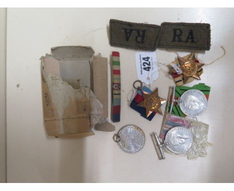 Four World War II medals - War Medal, Defence Medal, 1939-45 Star and a North Africa Star and Queen Elizabeth II Coronation M