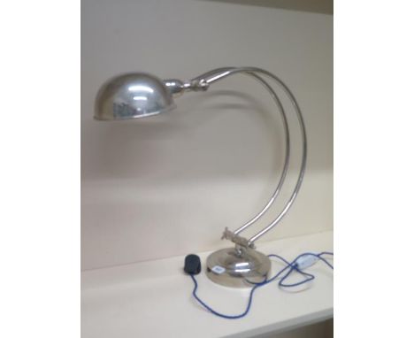A chrome desk lamp - in working order 