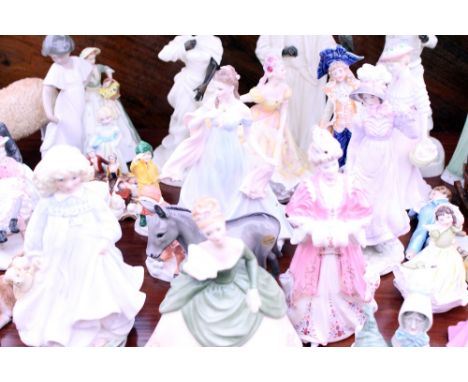 A COLLECTION OF MINTON ROYAL WORCESTER, ROYAL DOULTON, JOHN BESWICK AND OTHER FIGURINES AND FIGURES to include various figuri