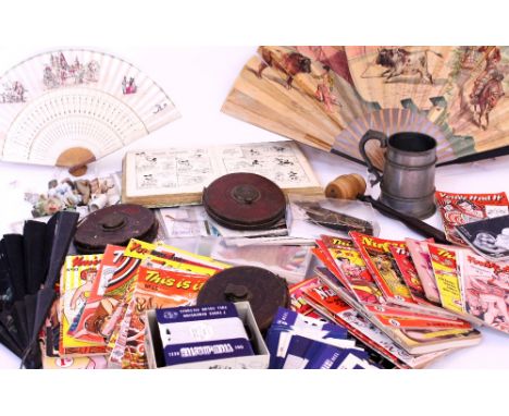 A GROUP OF EPHEMERA to include old postcards, magazines with titles such as 'Basin ful of fun', 'You've Had It' and 'This is 