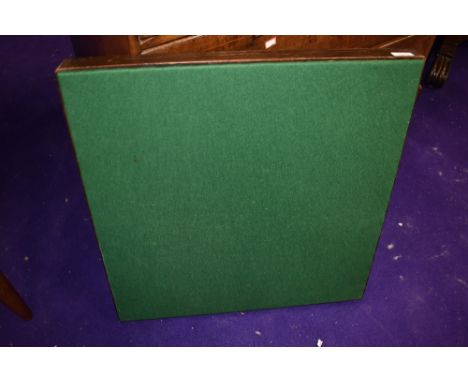 A traditional folding card table