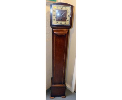 Oak cased Granddaughter clock. Condition report: see terms and conditions.