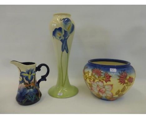 An old Tupton Ware jug and a similar jardiniere, also an Art Nouveau style vase.
