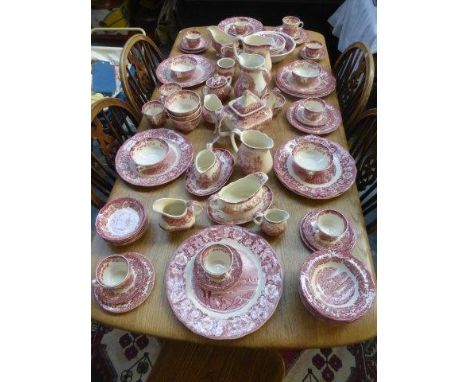 A Royal Worcester Ltd. extensive part dinner service of Avon scenes and similar Masons tableware etc. 