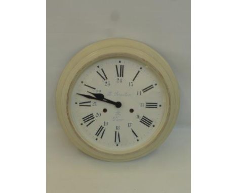 A contemporary battery operated wall clock inscribed H. Persillon Dax to the dial.