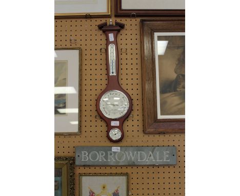 Slate sign & modern barometer
