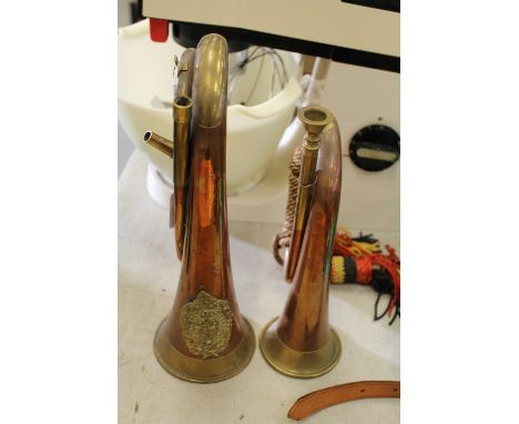 Argyll and Sutherland bugle and one other bugle