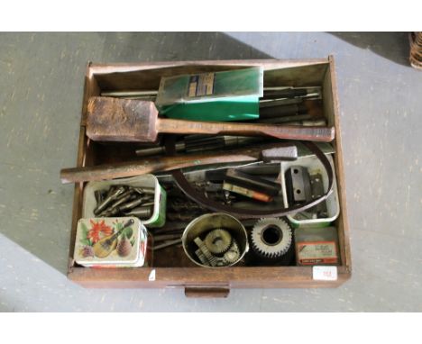 Box of tools, engineers items etc