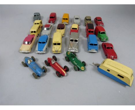 Playworn  diecast Dinky toys to include Studebaker No 172, Bedford Kodak Van No 480, Vanguard, Hudson Sedan, Observation Coac