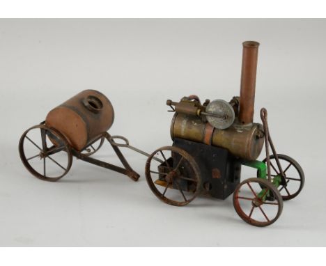 Scratch built live steam model of an engine  17cm wide 