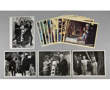 Daleks Invasion Earth 2150 A.D. - 7 front of house cards, Dr. Who and the Daleks - 6 front of house cards and four stills, 10