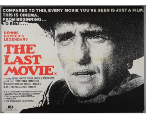 The Last Movie (1971) British Quad film poster, starring Dennis Hopper, folded, 30 x 40 inches