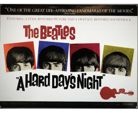 The Beatles - A Hard Day's Night (R-2001) British Quad film poster, Miramax, rolled, 30 x 40 inches