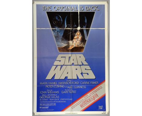 Star Wars (R-1982) One Sheet film poster, featuring Revenge of the Jedi Advertisement, 20th Century Fox, folded 27 x 41 inche