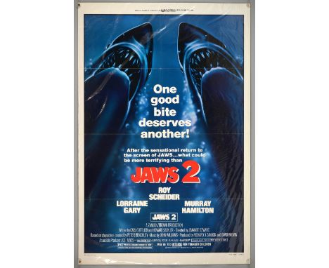 Jaws 2 (R-1980) US One Sheet film poster, folded, 27 x 41 inches