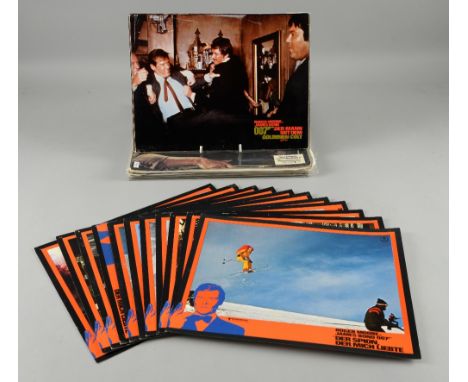 100+ James Bond German lobby cards including On Her Majesty’s Secret Service x 30, Diamonds Are Forever x 13, From Russia Wit