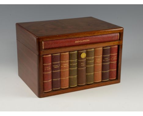 20th century mahogany humidor, playing card box and pair of silver sugar tongs,