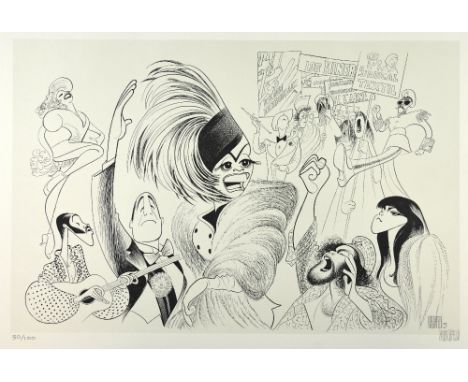 Al Hirschfeld (1903-2003) a limited edition print signed in pencil by the American caricaturist, 81/100, rolled, 21.5 x 28.5 