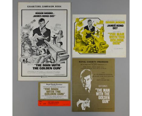 James Bond The Man With The Golden Gun (1974) Exhibitors Campaign Book with pullout (no cuts), Synopsis, Royal Charity Premie