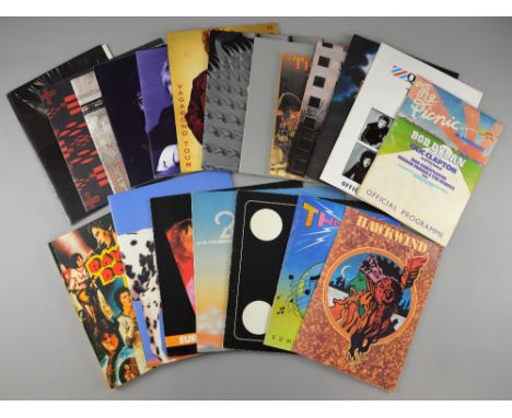 Nineteen Concert Programmes, mostly 1980’s, The Who, Hawkwind, Dylan, Queen, AC/DC, Stones, Eagles, Beach Boys, Genesis (with