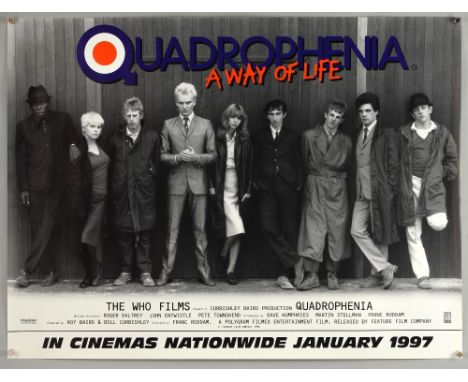 Quadrophenia (R-1997) Double Crown & teaser film poster, music by The Who, Brent Walker, rolled (2)