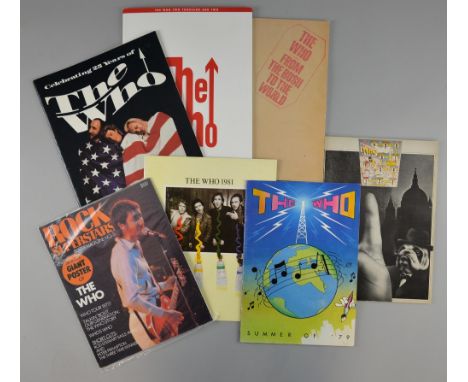 The Who - Six concert programmes; 1975, 1979, 1981, 1989, 2000 & 2002 & a 1975 American WHO poster-magazine (7)