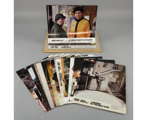 James Bond - Large collection of French Lobby card sets including The Man With The Golden Gun, Live and Let Die, Octopussy, M