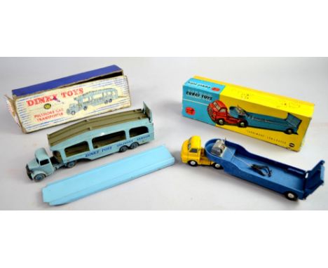 Corgi  diecast Toys Major  Carrimore Low-Loader No 1100 in original box together with Dinky Toys  Pullmore Car transporter No