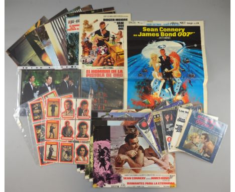 James Bond items including German set of lobby cards for You Only Live Twice, French lobby cards for The Living Daylights, Sp